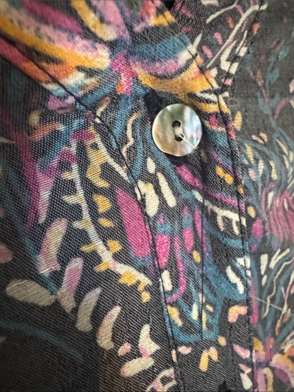 Ruby Rd. Gray Multicolor Paisley Button-Front Tunic - Picture 3 of 7